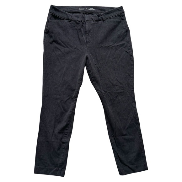 Old Navy High-Waist Pixie Skinny Ankle Pant Dark Heathered Gray 14 Office Work - Picture 3 of 11